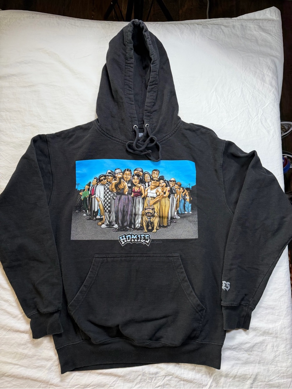 DGK Black Crewneck Hoodie with Multicolor Chest Graphic